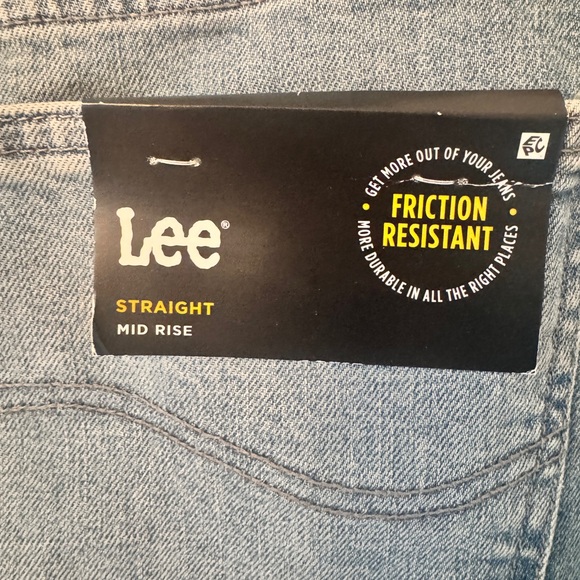 Lee Denim Straight Leg Jeans in Light Blue - Picture 7 of 10